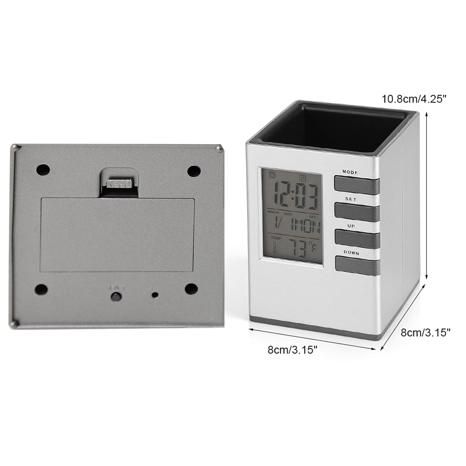 Stylish Multifunction Desk Clock with Pen Holder Stylish Multifunction Desk Clock with Pen Holder
